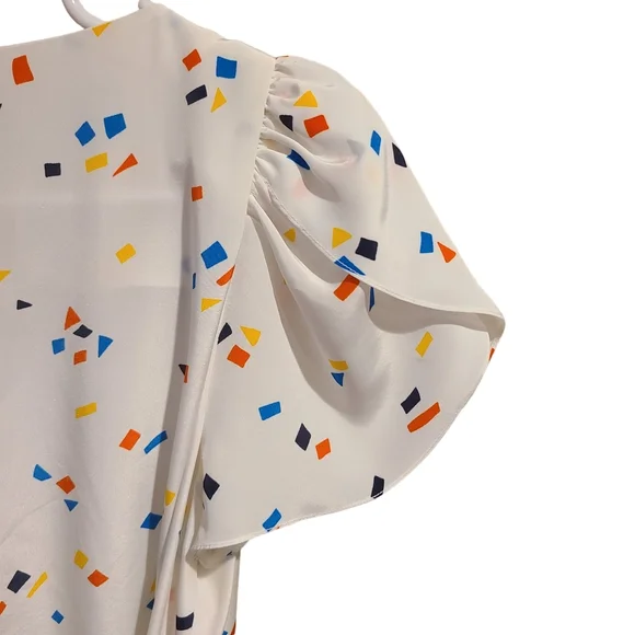 Vintage Liz Claiborne Confetti Petal Sleeve Dress - Picture 6 of 10